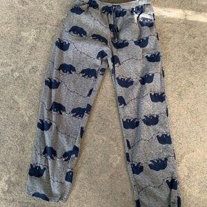 Luck Brand Gray Bear Print Lounge Pants